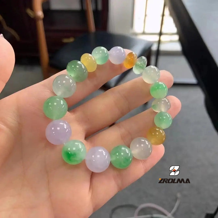 Natural Grade A Jadeite Duobao Bracelet - ZROLMA