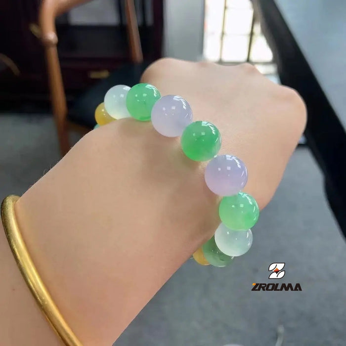 Natural Grade A Jadeite Duobao Bracelet - ZROLMA