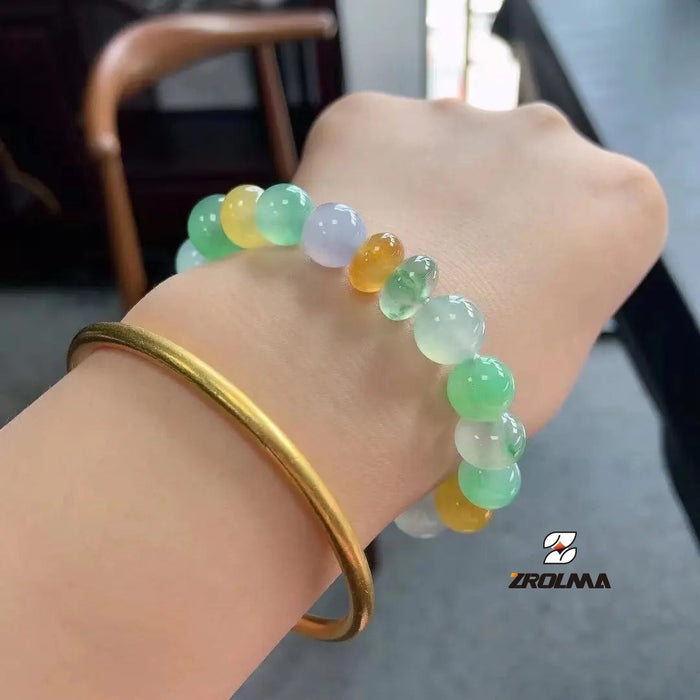 Natural Grade A Jadeite Duobao Bracelet - ZROLMA