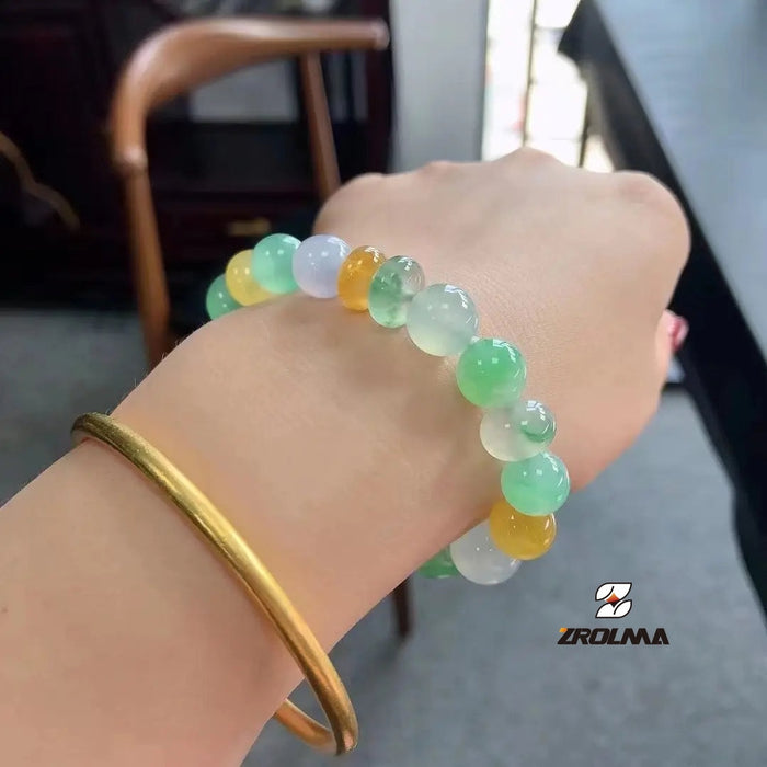 Natural Grade A Jadeite Duobao Bracelet - ZROLMA