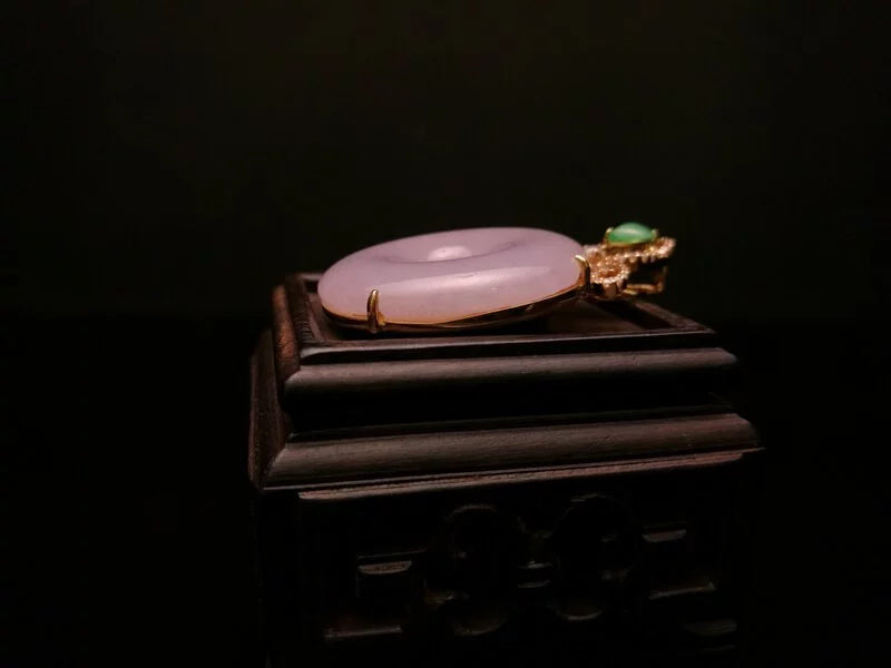 Purple jadeite safety buckle pendant--ZROLMA(DZ2024913001)