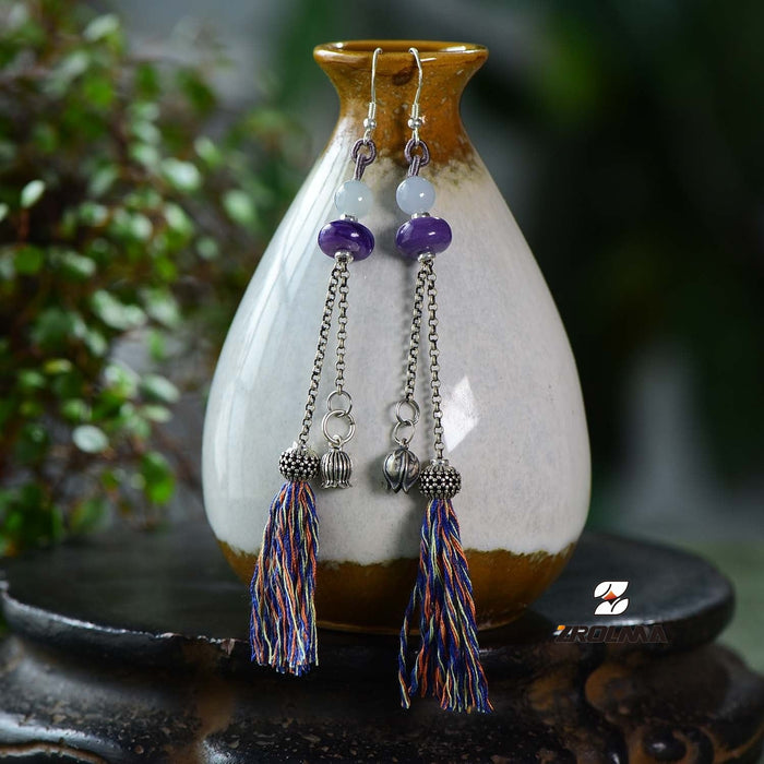 Tibetan characteristic jade Earrings 2024 18 - ZROLMA