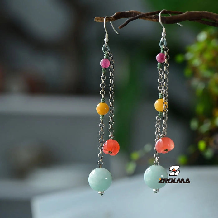 Tibetan characteristic jade Earrings 2024 30 - ZROLMA