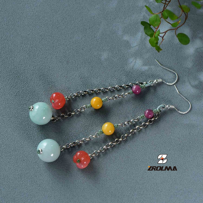 Tibetan characteristic jade Earrings 2024 30 - ZROLMA