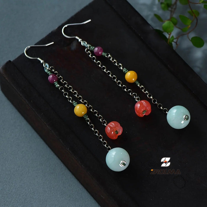 Tibetan characteristic jade Earrings 2024 30 - ZROLMA