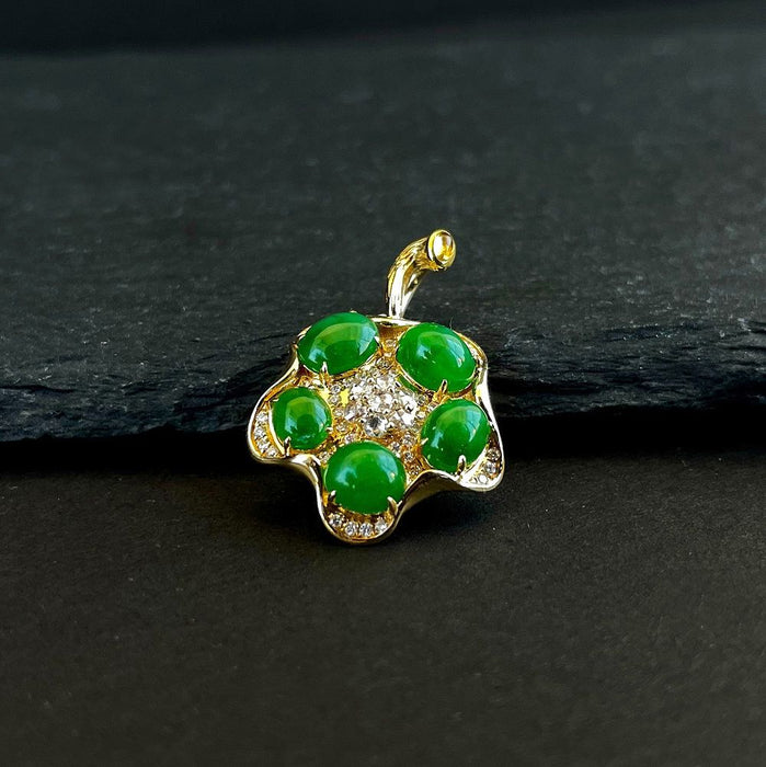 Emerald cabochon inlaid pendant-ZROLMA(DZ2024921001)