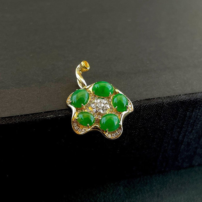 Emerald cabochon inlaid pendant-ZROLMA(DZ2024921001)