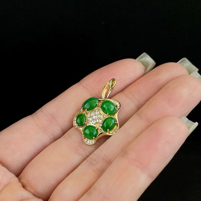 Emerald cabochon inlaid pendant-ZROLMA(DZ2024921001)