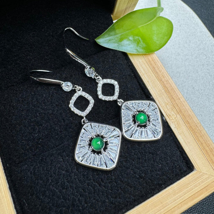 Ice-green cabochon ear hook-ZROLMA(ES2024920001)