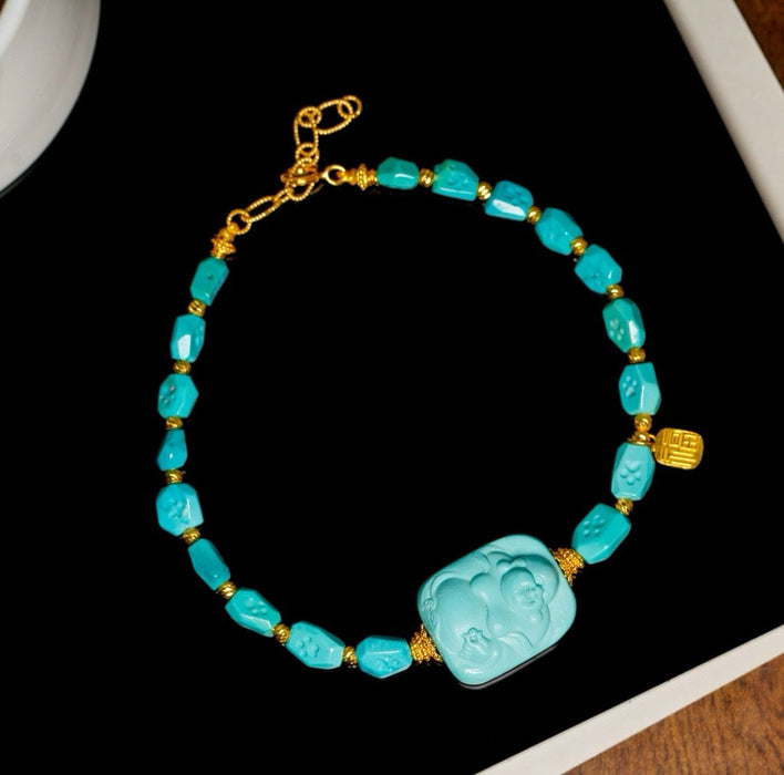 Turquoise Happy Buddha Bracelet-ZROLMA(SC2024925001)