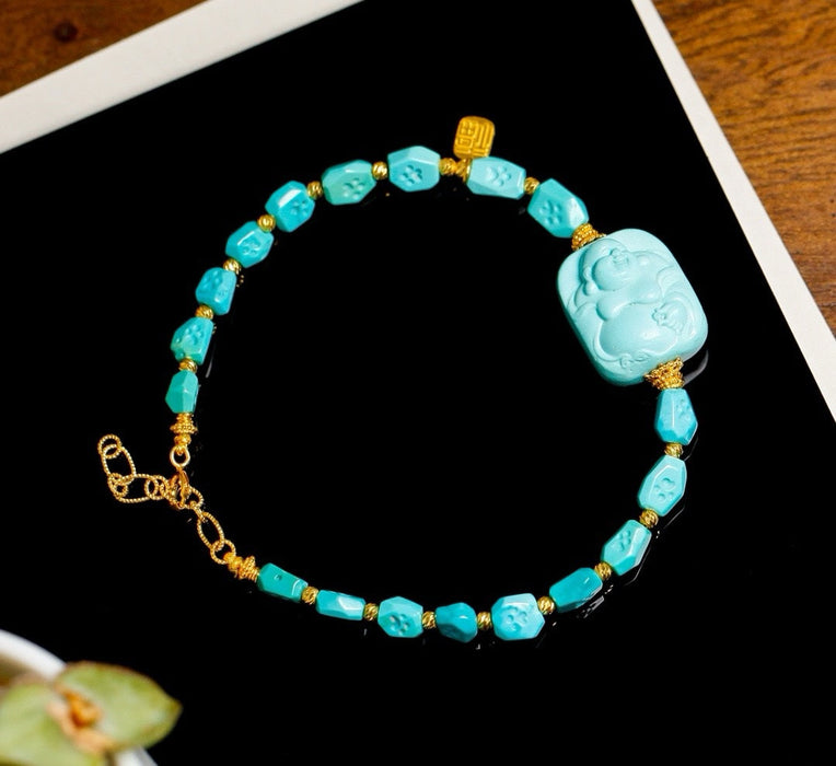 Turquoise Happy Buddha Bracelet-ZROLMA(SC2024925001)