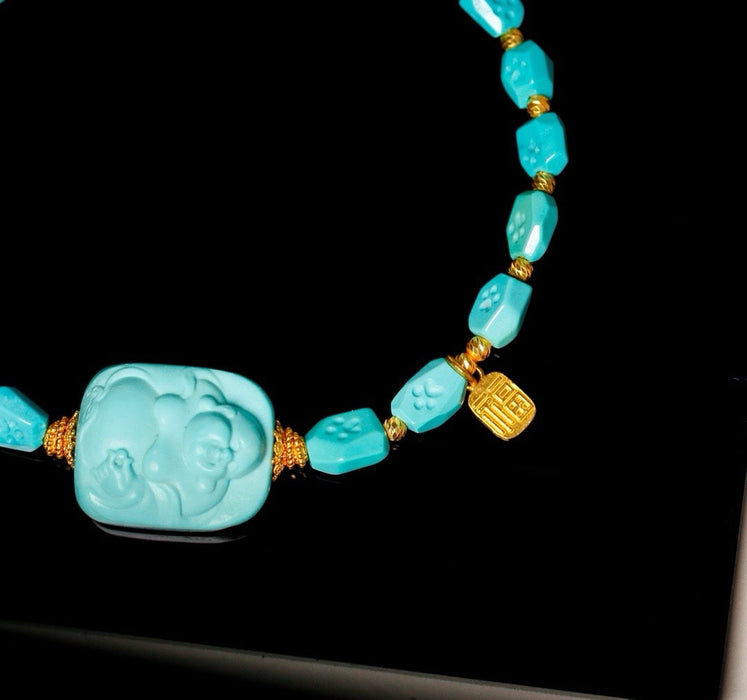 Turquoise Happy Buddha Bracelet-ZROLMA(SC2024925001)