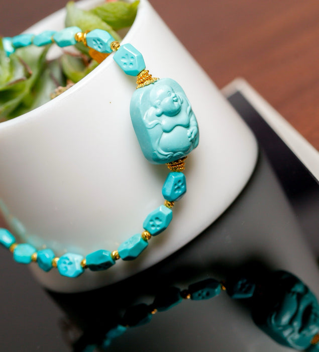 Turquoise Happy Buddha Bracelet-ZROLMA(SC2024925001)