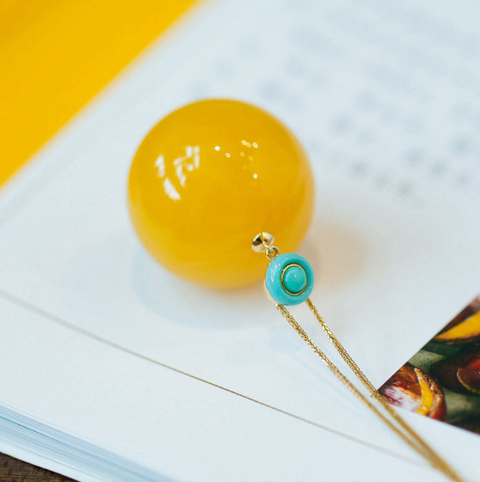 Amber bead pendant-ZROLMA(DZ2024920001)