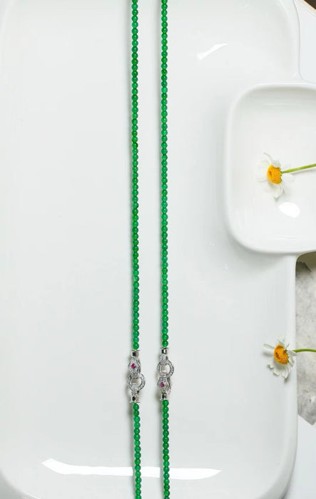 Spicy green jadeite necklace-ZROLMA(ZC2024924001)