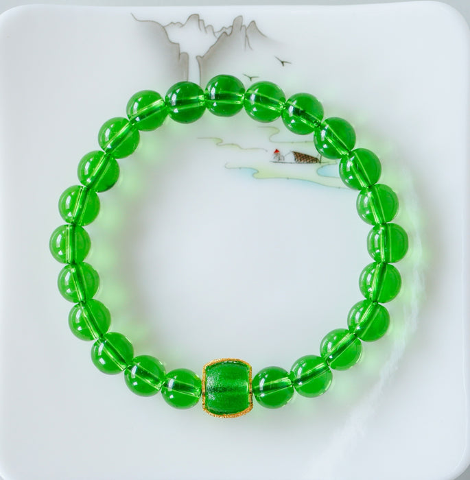 Pulsera de cuentas de cristal verde - ZROLMA (SC2024924001)