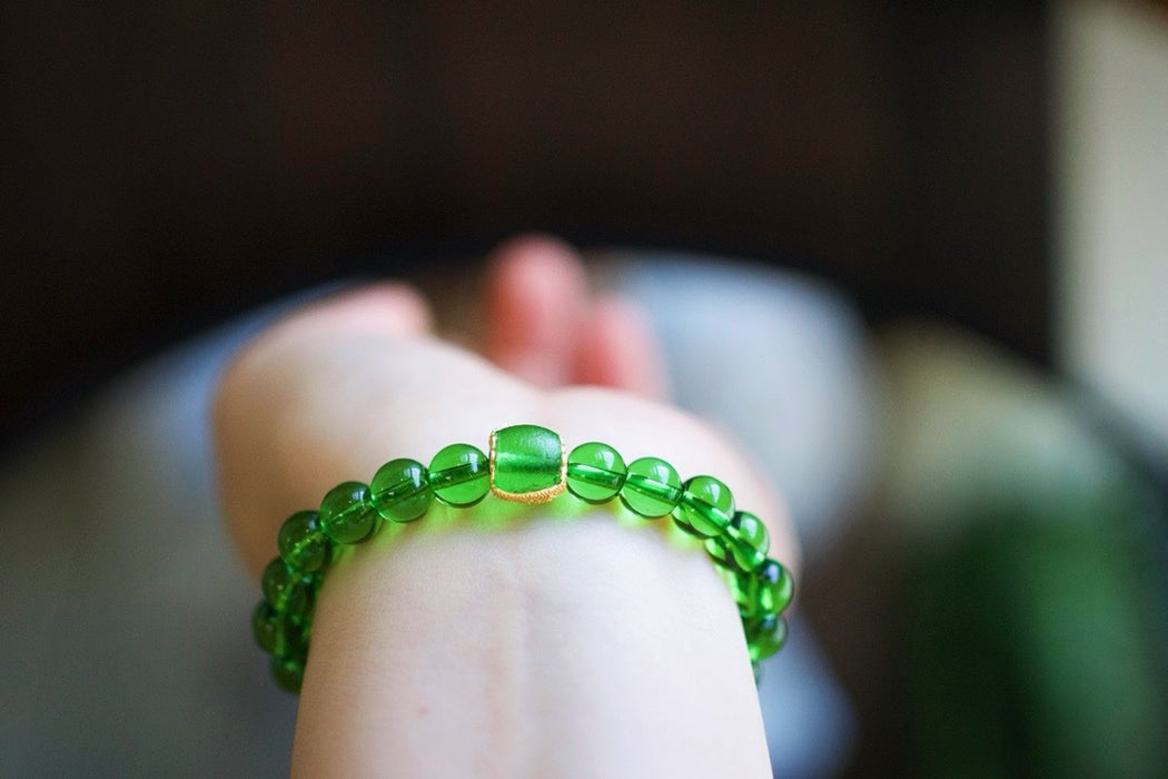 Pulsera de cuentas de cristal verde - ZROLMA (SC2024924001)