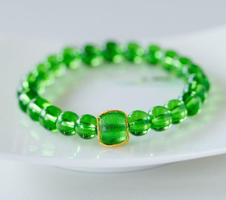 Pulsera de cuentas de cristal verde - ZROLMA (SC2024924001)