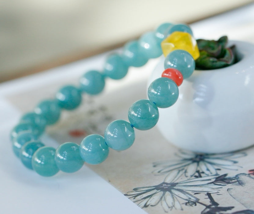 Icy blue water bead bracelet-ZROLMA(SC2024920001）