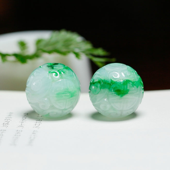 The floating green “Prosperity Rolling In” jadeite sphere-ZROLMA(DZ2024924001)