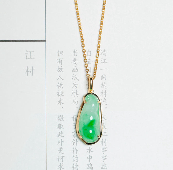 Floating yang green fortune bean pendant-ZROLMA(DZ2024920001)