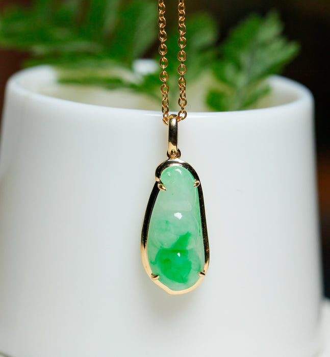 Floating yang green fortune bean pendant-ZROLMA(DZ2024920001)