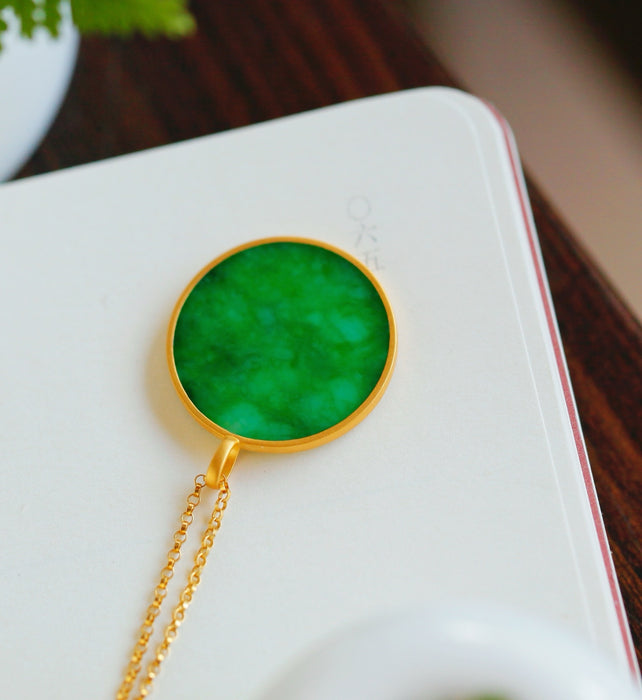 Spicy-colored wushipai jadeite pendant-ZROLMA(DZ2024924001)