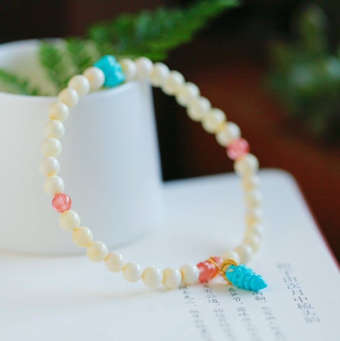 Natural white amber bracelet-ZROLMA(SC2024924001)