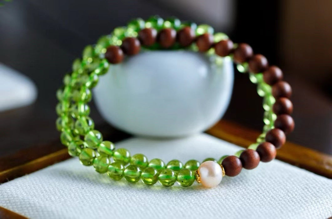 Olive green beaded crystal bracelet-ZROLMA(SC2024923001)