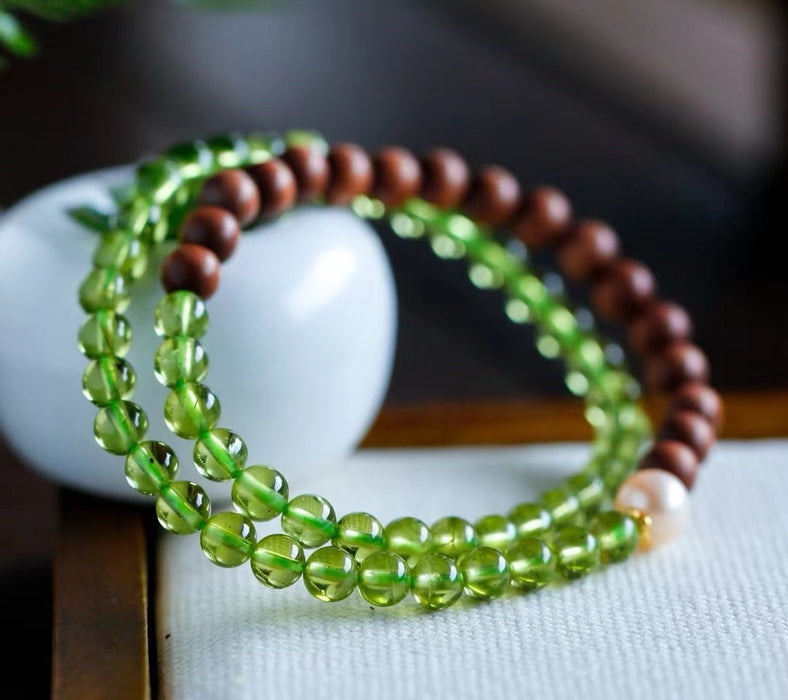 Olive green beaded crystal bracelet-ZROLMA(SC2024923001)