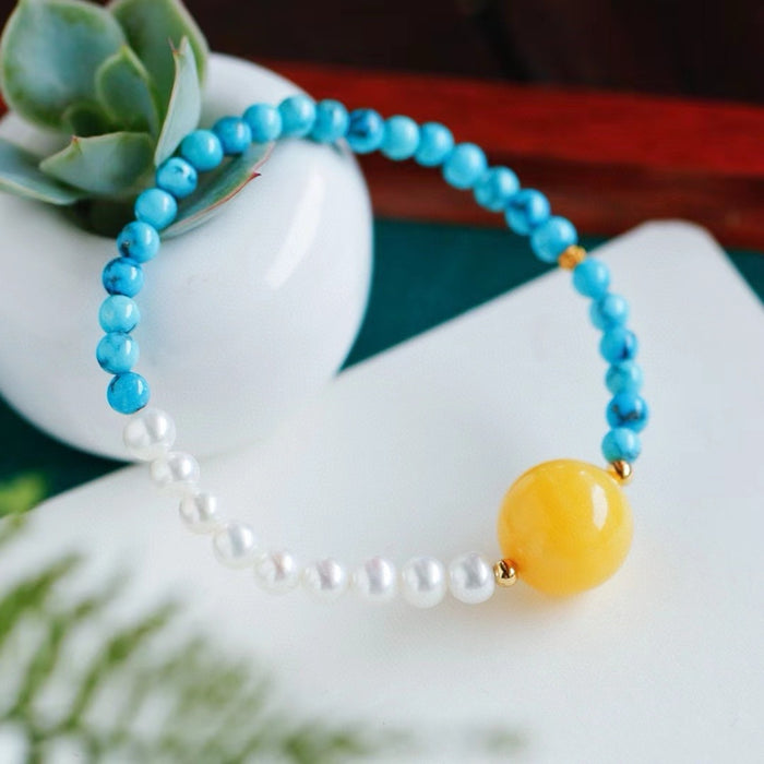 Natural turquoise bracelet-ZROLMA(SZ2024923001)