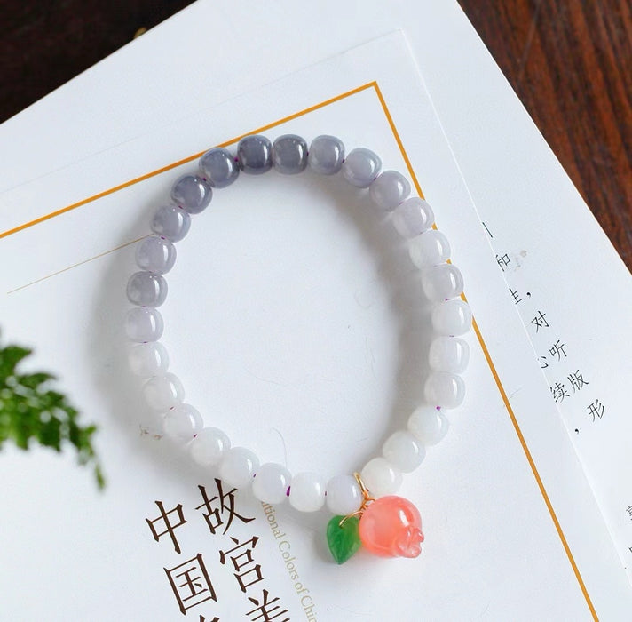 Hetian jade gradient smoke purple bracelet beads-ZROLMA(SC2024923001)