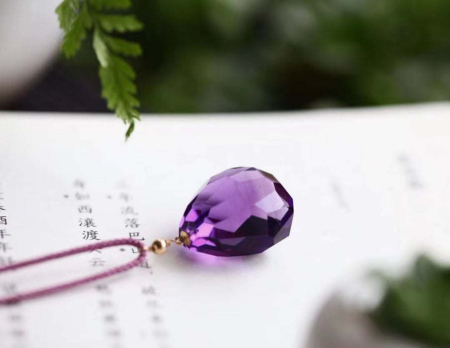 Crystal-color lavender amethyst pendant-ZROLMA(DZ2024923001)