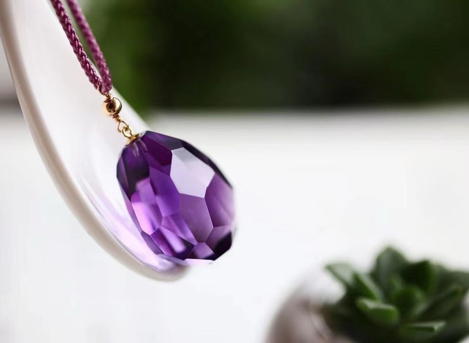 Crystal-color lavender amethyst pendant-ZROLMA(DZ2024923001)