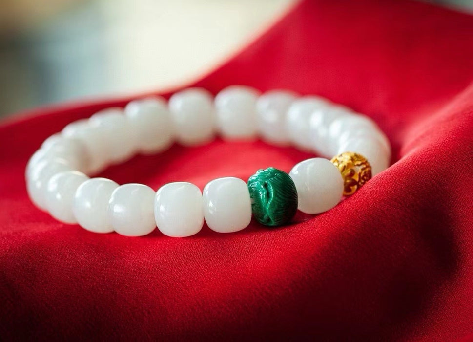 White jade bracelet made of Xinjiang mountain material-ZROLMA(SC2024923001)