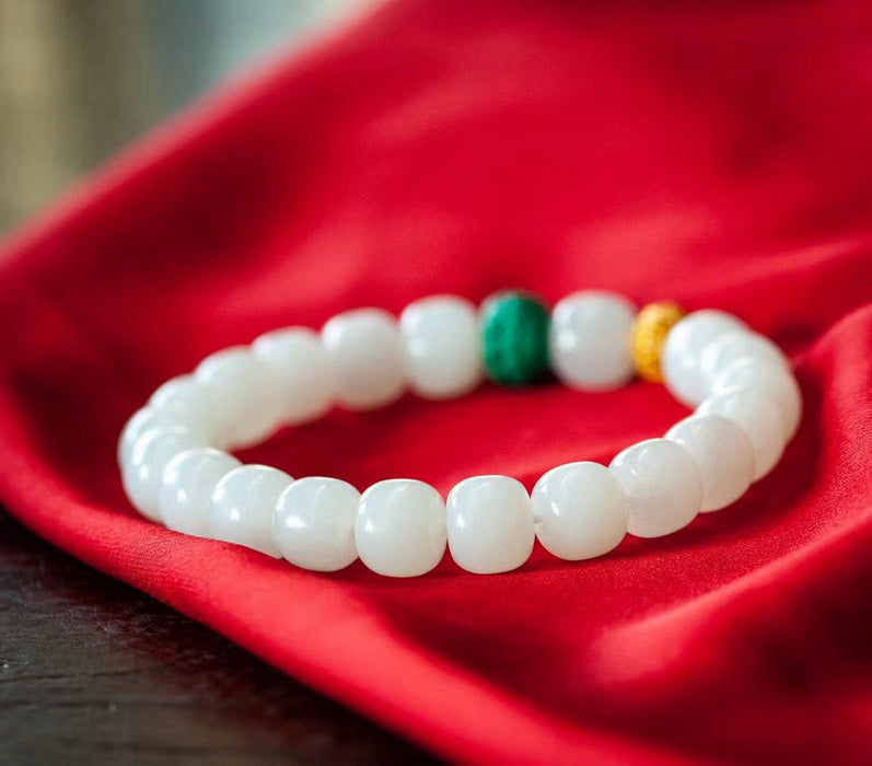 White jade bracelet made of Xinjiang mountain material-ZROLMA(SC2024923001)