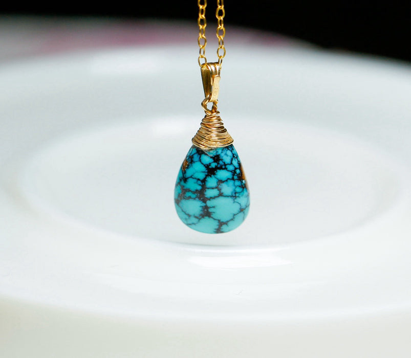 Natural raw turquoise pendant-ZROLMA(DZ2024923001)