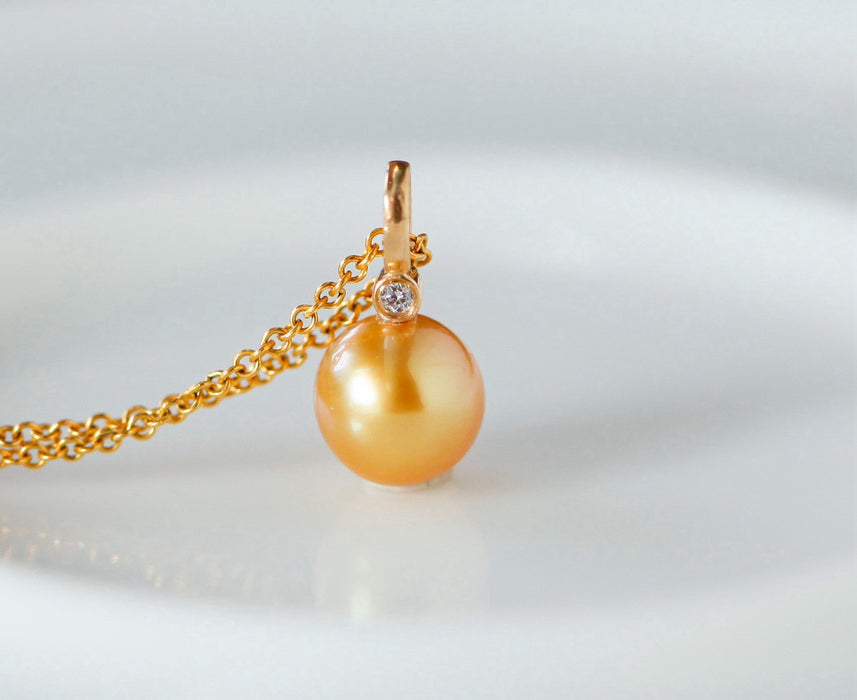 18K gold inlaid South Sea golden pearl-ZROLMA(DZ2024923001)