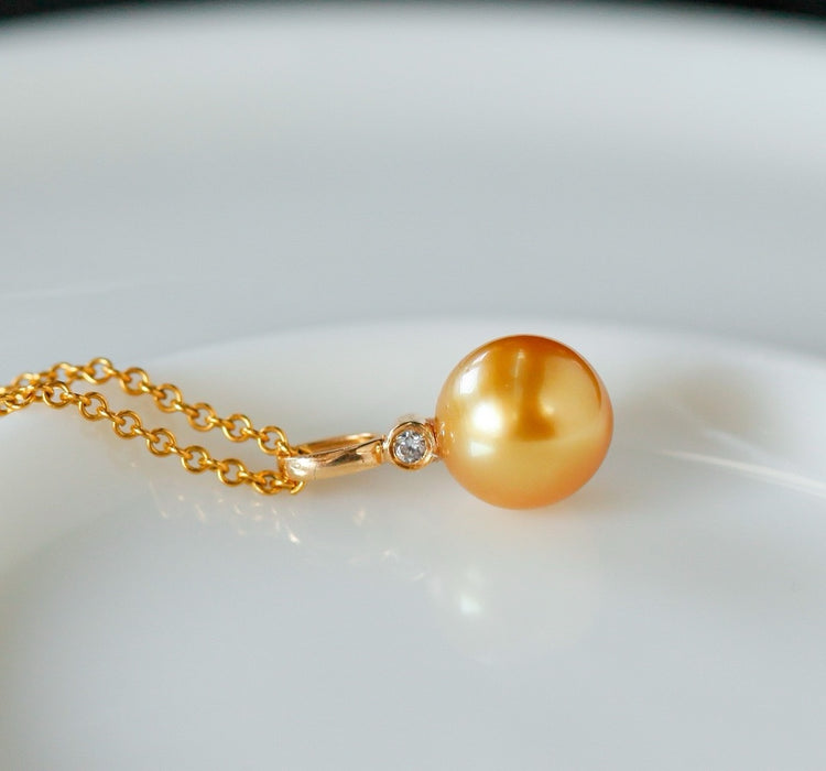 18K gold inlaid South Sea golden pearl-ZROLMA(DZ2024923001)