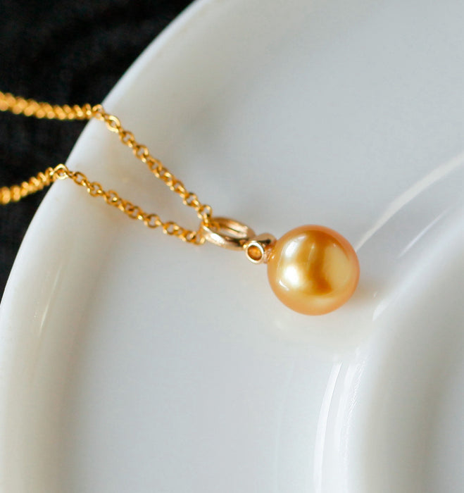 18K gold inlaid South Sea golden pearl-ZROLMA(DZ2024923001)