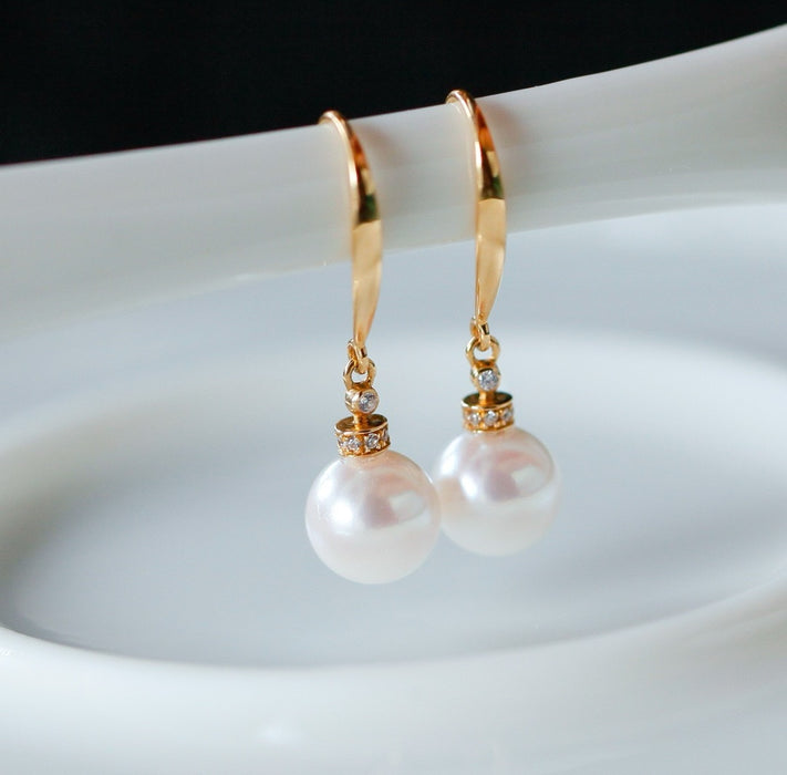 18K seawater pearl ear hook-ZROLMA(ES2024923001)