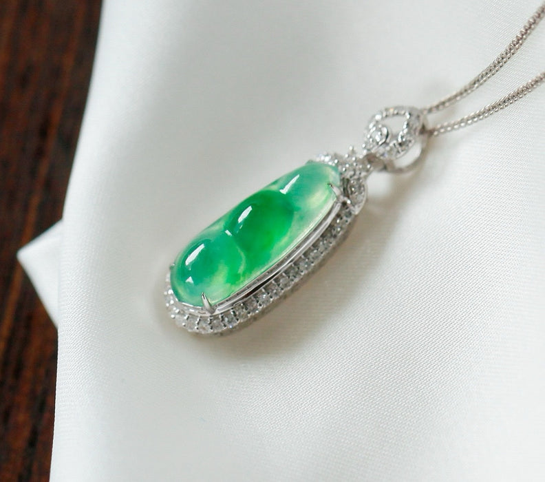 Jadeite four seasons bean pendant-ZROLMA(DZ2024924001)