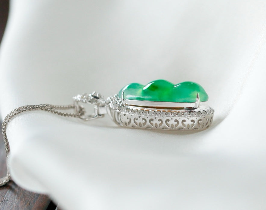 Jadeite four seasons bean pendant-ZROLMA(DZ2024924001)