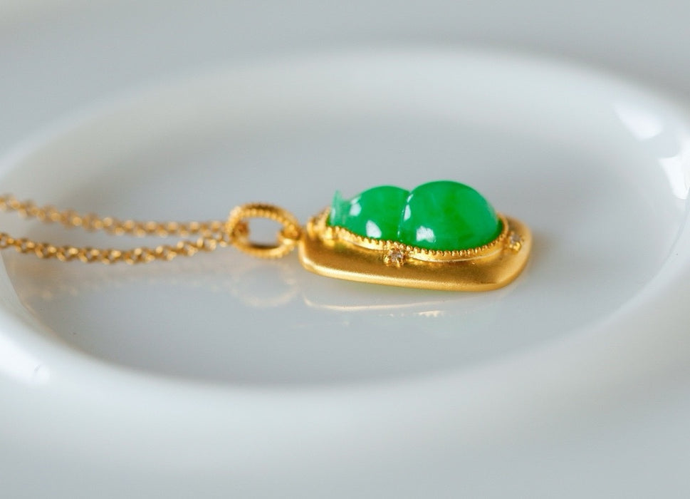 Emerald green gourd jade pendant.-ZROLMA(DZ2024924001)