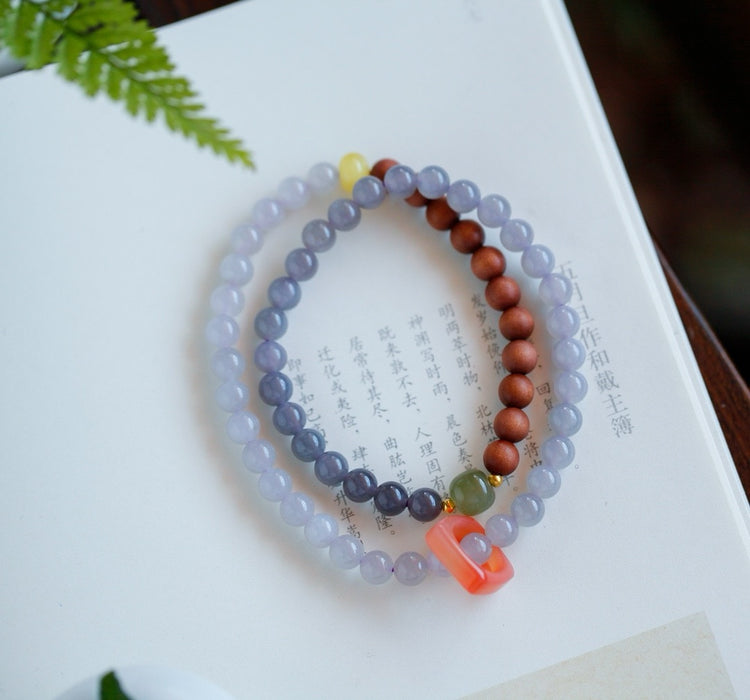 Hetian jade smoky purple gradient bracelet-ZROLMA(SC2024924001)