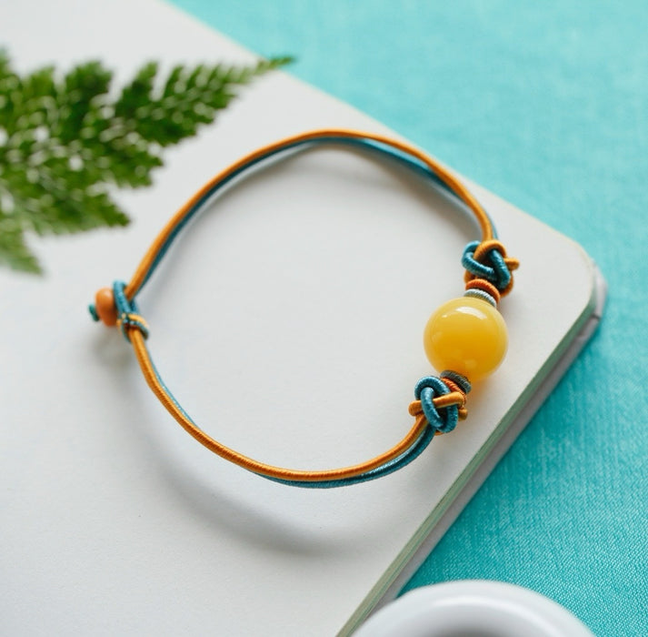 Natural pure full honey amber bracelet-ZROLMA(SC2024925001)