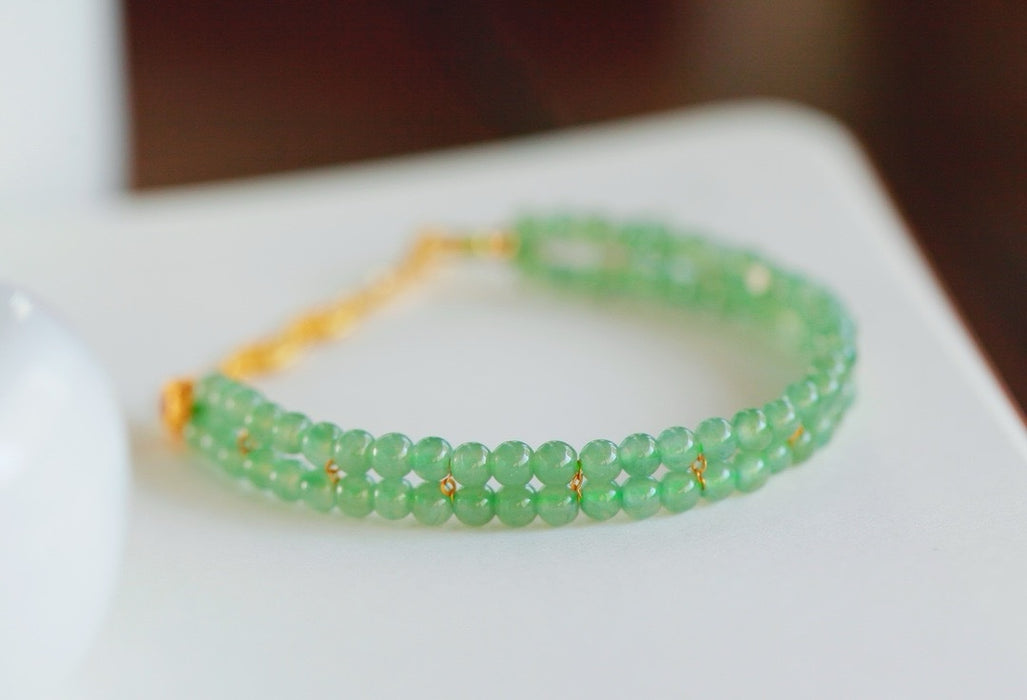 Multi-strand bracelet of sunny green jadeite-ZROLMA(SC2024925001)