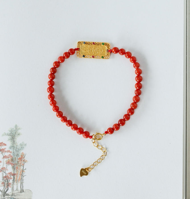 Pulsera de cinco mantras rojos del sur - ZROLMA (SC2024925001)