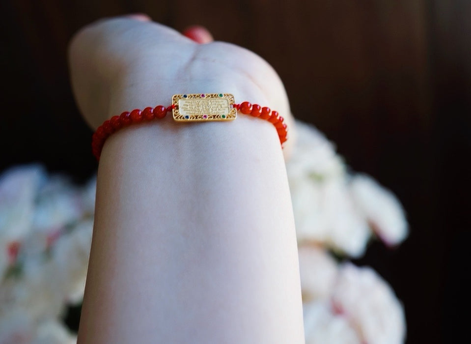 Pulsera de cinco mantras rojos del sur - ZROLMA (SC2024925001)