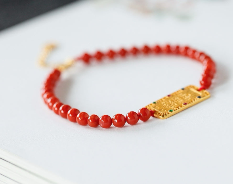 Pulsera de cinco mantras rojos del sur - ZROLMA (SC2024925001)